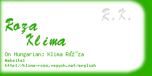 roza klima business card